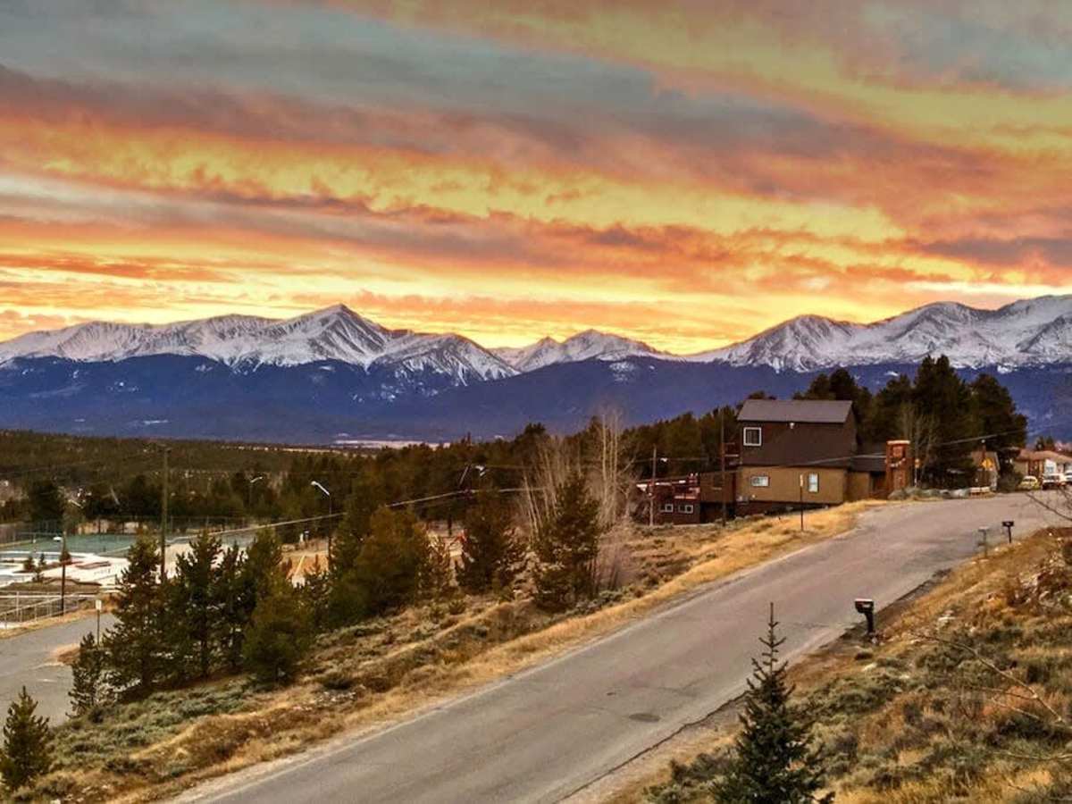 【Sunset on the Hilltop】 Mt Massive + Mt Elbert at golden hour from your front yard