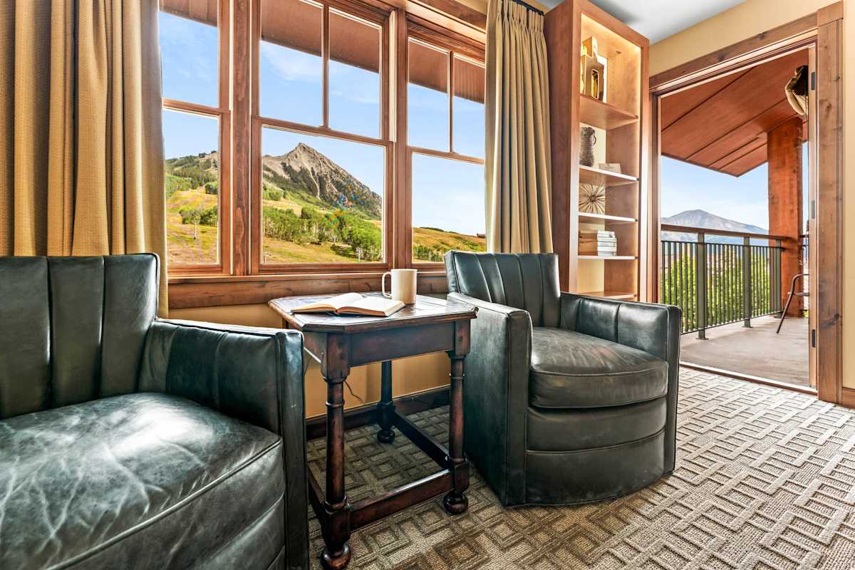 Perfect place to relax and check the mountain conditions. | Listed with @BookTraverse