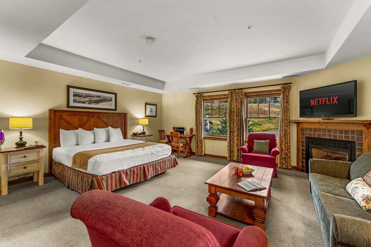 Cozy Studio Space with comfortable bed and enough room for relaxing after mountain adventures | Listed with @BookTraverse