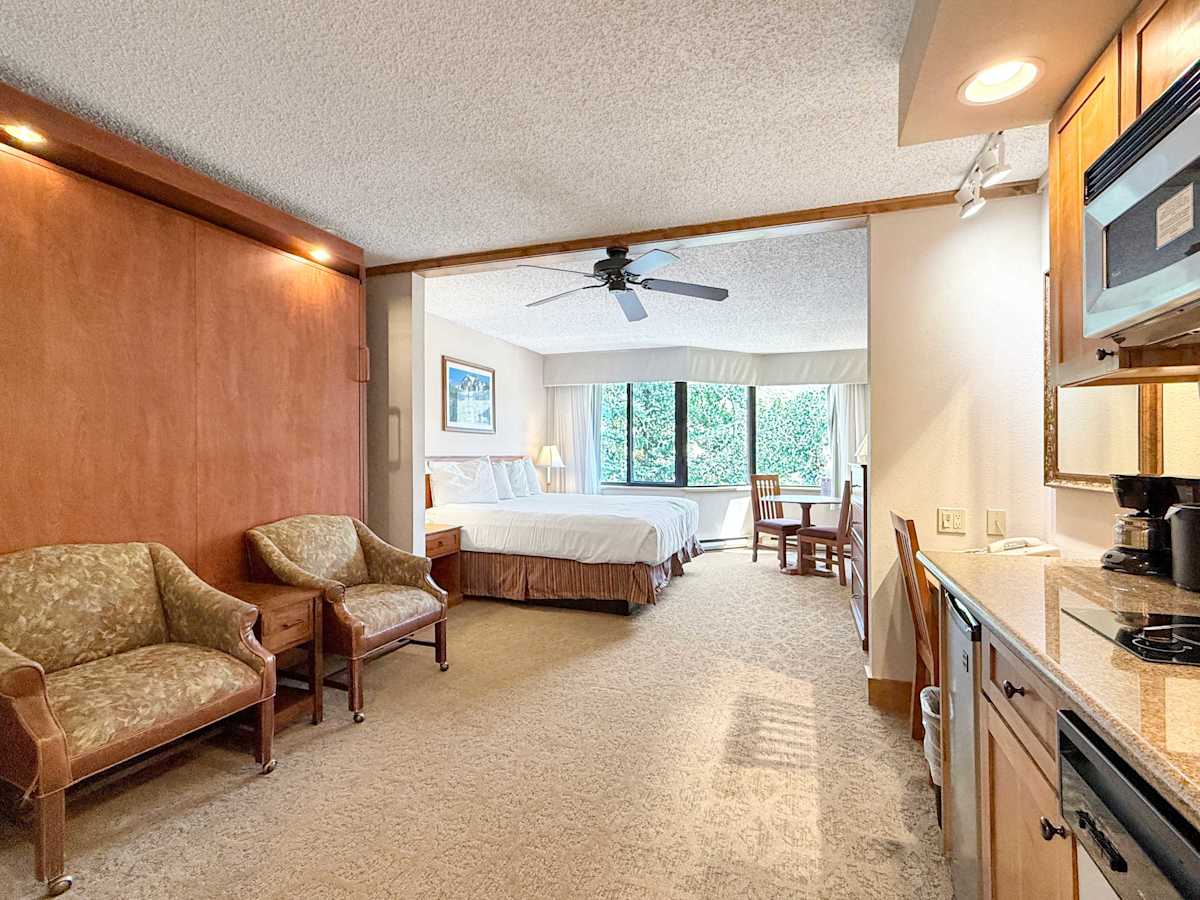 King Studio with Murphy bed and Kitchenette | Listed with @BookTraverse