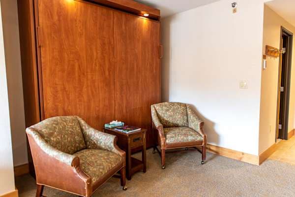 Sitting Area and King Murphy Bed | Listed with @BookTraverse