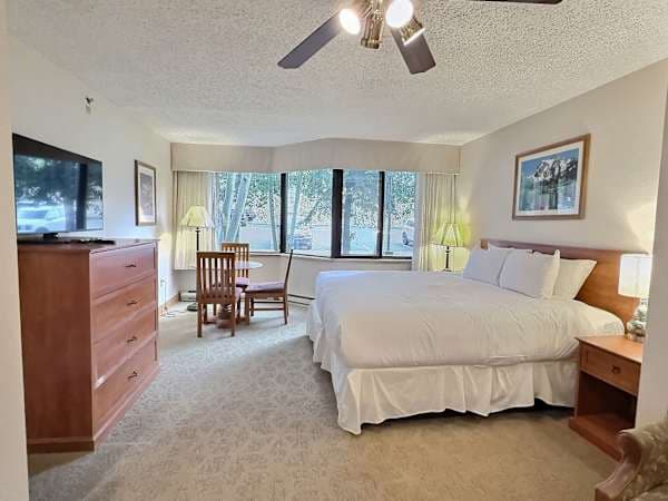 【Murphy Bed】King-size — folds into the wall during the day to open up the room