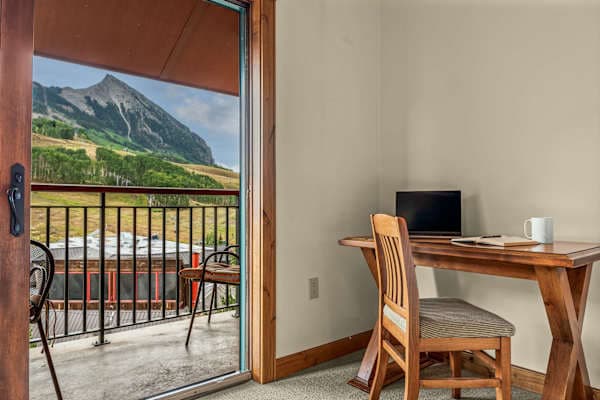 Outdoor space to relax and take in the mountain | Listed with @BookTraverse