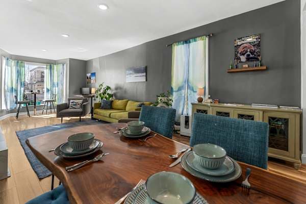 dining and living room area