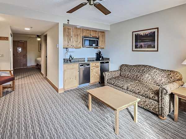 Pull-out couch and kitchenette | Listed with @BookTraverse