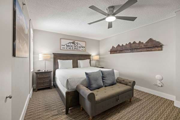 Separate newly refurnished sleeping area with King bed | Listed with @BookTraverse