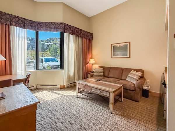 Pull out sofa in Living area | Listed with @BookTraverse