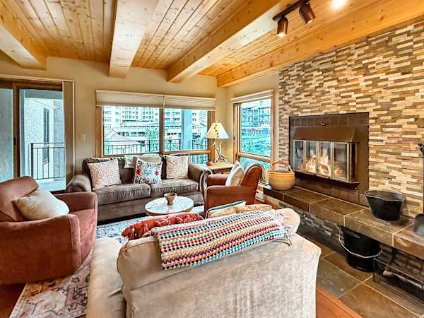 Wood Burning Fireplace with Large Balcony | Listed with @ BookTraverse
