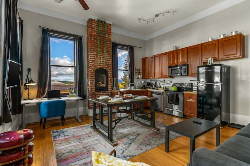 Old St. Vincent's 303 — Sauna | 14ft Loft | Mtn Views | Walk Downtown